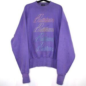 Welldone We11done Mens Medium Spell Out Boxy Sweater H823